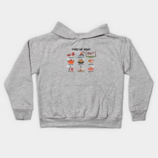 Types of Meat Kids Hoodie